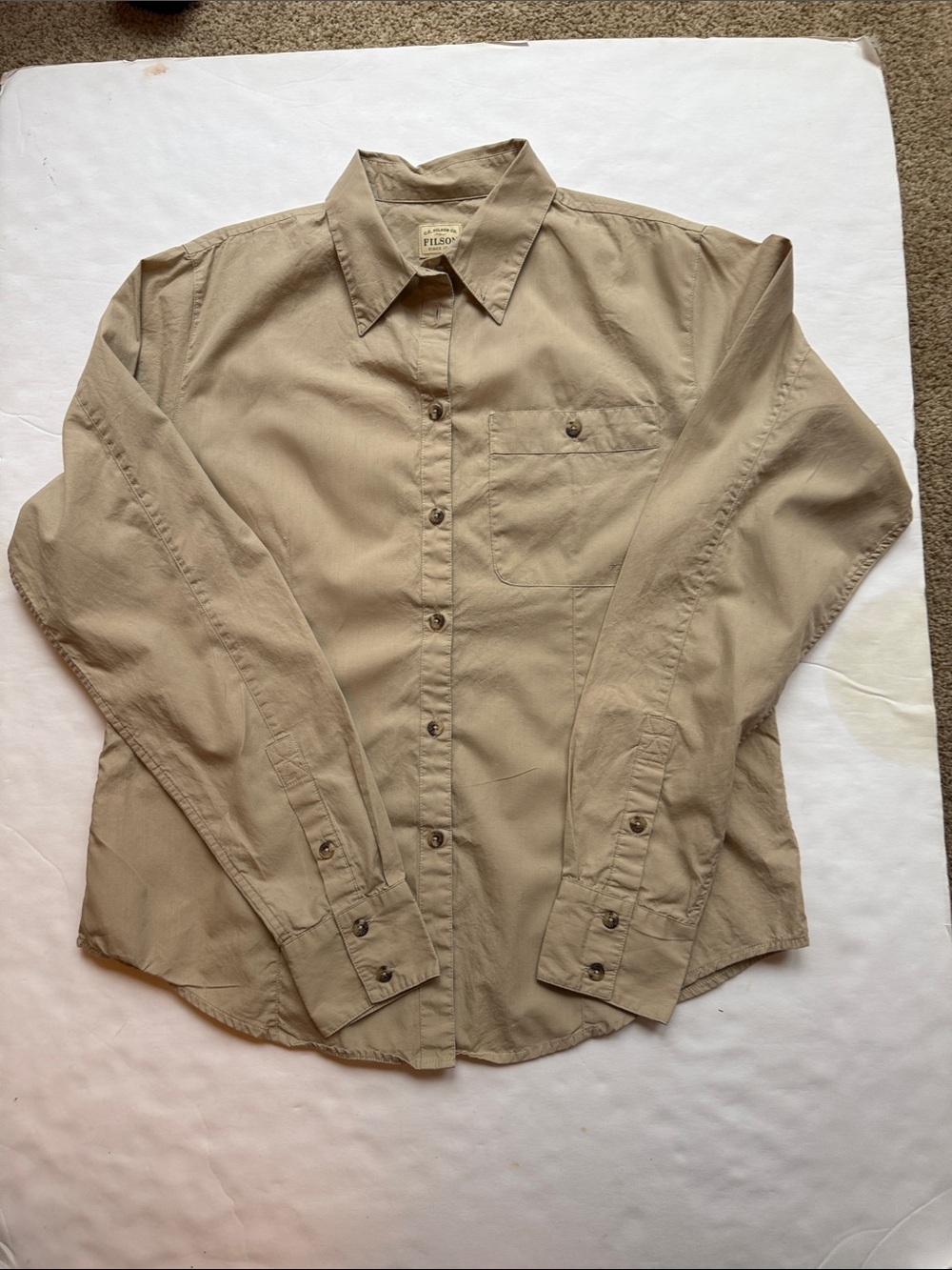 Filson Khaki Long-Sleeve Button Front Shirt
